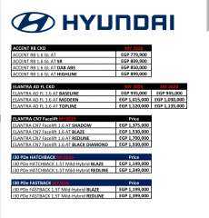تعرف على أحدث قائمة سعرية لسيارات ”هيونداى” فى السوق المصرية