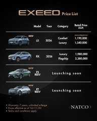 تعرف على.. أحدث قائمة سعرية لسيارات ”EXEED” فى السوق المصرية