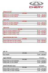 تعرف على.. أحدث قائمة سعرية لسيارات ”شيرى” فى السوق المصرية