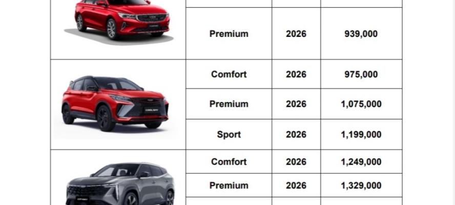 ”جيلي أوتوموبيليتى” تعلن الأسعار الرسمية وتفتح باب الحجز لطرازى ”كولراى” و”إمجراند” بالسوق المصرية