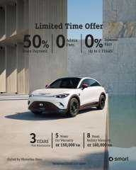 بفائدة 0% وتقسيط حتى 7 سنوات.. ”smart” تقدم عرضًا حصريًا على السيارات الكهربائية ”#1” و”#3”